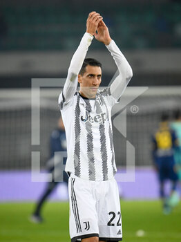 2022-11-10 - Juventus's Angel Di Maria portrait greeting fans - HELLAS VERONA FC VS JUVENTUS FC - ITALIAN SERIE A - SOCCER