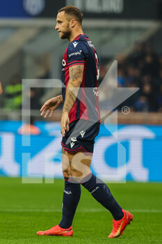 2022-11-09 - Marko Arnautovic of Bologna FC looks on during Serie A 2022/23 football match between FC Internazionale and Bologna FC at Giuseppe Meazza Stadium, Milan, Italy on November 09, 2022 - INTER - FC INTERNAZIONALE VS BOLOGNA FC - ITALIAN SERIE A - SOCCER