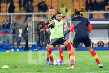 2022-11-09 - Federico Di Francesco (US Lecce) and Alexis Blin (US Lecce) during pre-match warm-up - US LECCE VS ATALANTA BC - ITALIAN SERIE A - SOCCER
