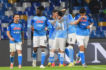2022-11-08 - Hirving Lozano of SSC Napoli rejoices after the net  during the Serie A match between SSC Napoli v Empoli Football Club at  Diego Armando Maradona Stadium - SSC NAPOLI VS EMPOLI FC - ITALIAN SERIE A - SOCCER