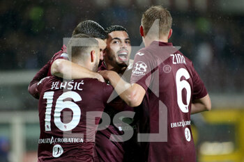 2022-11-09 - Nemania Radonjic (Torino FC) and Nikola Vlasic (Torino FC) celebrates the goal - TORINO FC VS UC SAMPDORIA - ITALIAN SERIE A - SOCCER