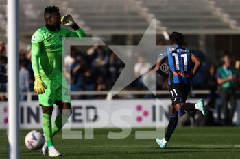 2022-11-13 - Ademola Lookman of Atalanta BC celebrates after scoring his side's first goal of the match  - ATALANTA BC VS INTER - FC INTERNAZIONALE - ITALIAN SERIE A - SOCCER