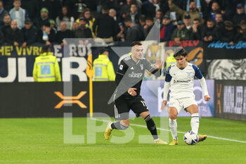 2022-11-13 - Luka Romero (SS Lazio) vs Filip Kostic (Juventus FC) - JUVENTUS FC VS SS LAZIO - ITALIAN SERIE A - SOCCER