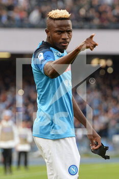 2022-11-12 - Victor Osimhen of SSC Napoli  celebrates after scoring goal   during the Serie A match between SSC Napoli  v Udinese Calcio at Diego Armando Maradona Stadium  - SSC NAPOLI VS UDINESE CALCIO - ITALIAN SERIE A - SOCCER