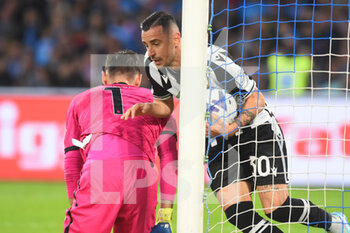 2022-11-12 - Ilija Nestorovski of Udinese Calcio celebrates after scoring goal   during the Serie A match between SSC Napoli  v Udinese Calcio at Diego Armando Maradona Stadium  - SSC NAPOLI VS UDINESE CALCIO - ITALIAN SERIE A - SOCCER