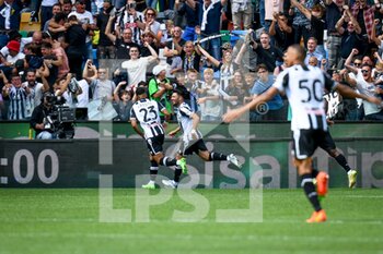 2022-09-18 - Udinese's Tolgay Arslan celebrates after scoring a goal - UDINESE CALCIO VS INTER - FC INTERNAZIONALE - ITALIAN SERIE A - SOCCER