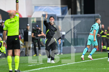 2022-10-09 - Udinese's Head Coach Andrea Sottil gestures - UDINESE CALCIO VS ATALANTA BC - ITALIAN SERIE A - SOCCER