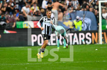 2022-10-09 - Udinese's Gerard Deulofeu celebrates after scoring a goal  1-2 - UDINESE CALCIO VS ATALANTA BC - ITALIAN SERIE A - SOCCER