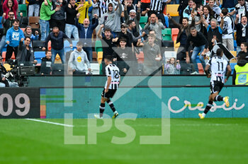 2022-10-09 - Udinese's Nehuen Perez celebrates after scoring a goal  2-2 - UDINESE CALCIO VS ATALANTA BC - ITALIAN SERIE A - SOCCER