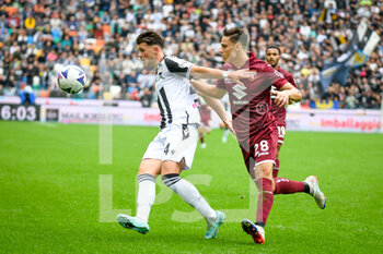 2022-10-23 - Udinese's Lazar Samardzic hindered by Torino's Samuele Ricci - UDINESE CALCIO VS TORINO FC - ITALIAN SERIE A - SOCCER