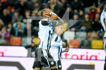 2022-11-04 - Disappointment of Udinese's Roberto Maximiliano Pereyra reacting - UDINESE CALCIO VS US LECCE - ITALIAN SERIE A - SOCCER