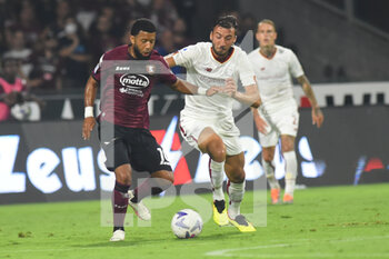 14/08/2022 - Lassana Coulibaly( US. Salernitana 1919) and Bryan Cristante ( AS. Roma)competes for the ball with during the Serie A 2022/23 match between US Salernitana1919 and AS Roma  Arechi  Stadium - US SALERNITANA VS AS ROMA - SERIE A - CALCIO