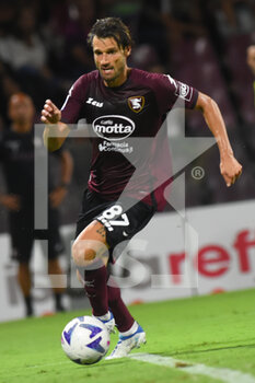 2022-08-14 - Antonio Candreva ( US. Salernitana 1919) in action during the Serie A 2022/23 match between US Salernitana1919 and AS Roma  Arechi  Stadium - US SALERNITANA VS AS ROMA - ITALIAN SERIE A - SOCCER