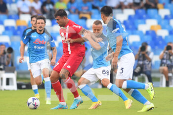 2022-08-21 - Stanislav Lobotka (SSC Napoli) and Andrea Petagna (AC Monza) competes for the ball with during the Serie A 2022/23 match between SSC Napoli And AC Monza Diego Armando Maradona Stadium - SSC NAPOLI VS AC MONZA - ITALIAN SERIE A - SOCCER