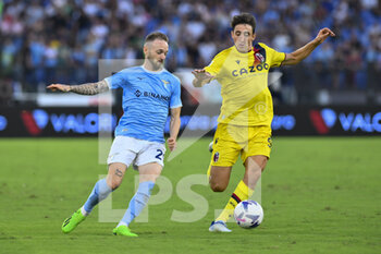 14/08/2022 - Andrea Cambiaso of Bologna F.C. and Manuel Lazzari of S.S. LAZIO  during the 1st day of the Serie A Championship between S.S. Lazio vs Bologna F.C. on 14th August 2022 at the Stadio Olimpico in Rome, Italy. - SS LAZIO VS BOLOGNA FC - SERIE A - CALCIO