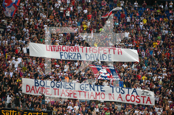 2022-08-21 - Bologna FC fans hold sign for   