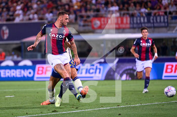 2022-08-21 - Bologna's Marko Arnautovic scores a goal  of 1-0 - BOLOGNA FC VS HELLAS VERONA - ITALIAN SERIE A - SOCCER