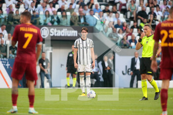 2022-08-27 - Dusan Vlahovic of Juventus Fc during the Italian Serie A, football match between Juventus fc and As Roma, on August 27, 2022 at Allianz Stadium in Turin, Italy. Photo Nderim Kaceli - JUVENTUS FC VS AS ROMA - ITALIAN SERIE A - SOCCER
