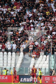 2022-08-27 - As Roma supporters during the Italian Serie A, football match between Juventus Fc and As Roma on August 27, 2022 at Allianz Stadium, Turin, Italy. Photo Nderim Kaceli - JUVENTUS FC VS AS ROMA - ITALIAN SERIE A - SOCCER