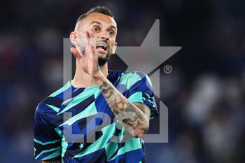 2022-08-26 - Marcelo Brozovic of Internazionale reacts during the Italian championship Serie A football match between SS Lazio and FC Internazionale on August 26, 2022 at Stadio Olimpico in Rome, Italy - FOOTBALL - ITALIAN CHAMP - LAZIO V INTERNAZIONALE - ITALIAN SERIE A - SOCCER