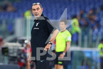 2022-08-26 - Maurizio Sarri head coach of Lazio looks on during the Italian championship Serie A football match between SS Lazio and FC Internazionale on August 26, 2022 at Stadio Olimpico in Rome, Italy - FOOTBALL - ITALIAN CHAMP - LAZIO V INTERNAZIONALE - ITALIAN SERIE A - SOCCER