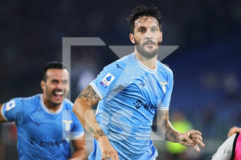 2022-08-26 - Luis Alberto of Lazio celebrates after scoring 2-1 goal during the Italian championship Serie A football match between SS Lazio and FC Internazionale on August 26, 2022 at Stadio Olimpico in Rome, Italy - FOOTBALL - ITALIAN CHAMP - LAZIO V INTERNAZIONALE - ITALIAN SERIE A - SOCCER