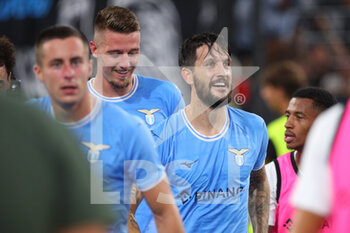 2022-08-26 - Luis Alberto of Lazio celebrates after scoring 2-1 goal during the Italian championship Serie A football match between SS Lazio and FC Internazionale on August 26, 2022 at Stadio Olimpico in Rome, Italy - FOOTBALL - ITALIAN CHAMP - LAZIO V INTERNAZIONALE - ITALIAN SERIE A - SOCCER