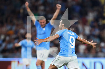 2022-08-26 - Pedro Rodriguez of Lazio celebrates after scoring 3-1 goal during the Italian championship Serie A football match between SS Lazio and FC Internazionale on August 26, 2022 at Stadio Olimpico in Rome, Italy - FOOTBALL - ITALIAN CHAMP - LAZIO V INTERNAZIONALE - ITALIAN SERIE A - SOCCER