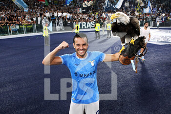 2022-08-26 - Pedro Rodriguez of Lazio celebrates at the end of the Italian championship Serie A football match between SS Lazio and FC Internazionale on August 26, 2022 at Stadio Olimpico in Rome, Italy - FOOTBALL - ITALIAN CHAMP - LAZIO V INTERNAZIONALE - ITALIAN SERIE A - SOCCER