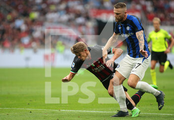 2022-09-03 - Charles De Ketelaere of Ac Milan during the Italian Serie A tootball match between Ac Milan and Fc Inter on 03 of September 2022 at Giuseppe Meazza _ San Siro Siro stadium in Milan, Italy. Photo Nderim Kaceli - AC MILAN VS INTER - FC INTERNAZIONALE - ITALIAN SERIE A - SOCCER
