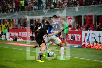 2022-09-03 - Davide Calabria of Ac Milan and Joaquin Correa of Fc Inter during the Italian Serie A tootball match between Ac Milan and Fc Inter on 03 of September 2022 at Giuseppe Meazza _ San Siro Siro stadium in Milan, Italy. Photo Nderim Kaceli - AC MILAN VS INTER - FC INTERNAZIONALE - ITALIAN SERIE A - SOCCER