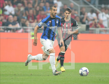 2022-09-03 - Henrikh Mkhitaryan of Fc Inter during the Italian Serie A tootball match between Ac Milan and Fc Inter on 03 of September 2022 at Giuseppe Meazza _ San Siro Siro stadium in Milan, Italy. Photo Nderim Kaceli - AC MILAN VS INTER - FC INTERNAZIONALE - ITALIAN SERIE A - SOCCER