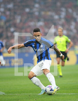 2022-09-03 - Lautaro Martinez of Fc Inter during the Italian Serie A tootball match between Ac Milan and Fc Inter on 03 of September 2022 at Giuseppe Meazza _ San Siro Siro stadium in Milan, Italy. Photo Nderim Kaceli - AC MILAN VS INTER - FC INTERNAZIONALE - ITALIAN SERIE A - SOCCER
