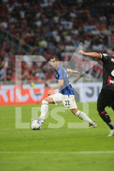 2022-09-03 - Henrikh Mkhitaryan of Fc Inter during the Italian Serie A tootball match between Ac Milan and Fc Inter on 03 of September 2022 at Giuseppe Meazza _ San Siro Siro stadium in Milan, Italy. Photo Nderim Kaceli - AC MILAN VS INTER - FC INTERNAZIONALE - ITALIAN SERIE A - SOCCER