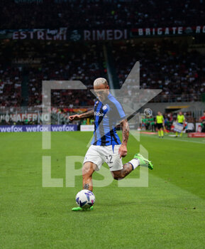 2022-09-03 - Federico Di Marco of Fc Inter during the Italian Serie A tootball match between Ac Milan and Fc Inter on 03 of September 2022 at Giuseppe Meazza _ San Siro Siro stadium in Milan, Italy. Photo Nderim Kaceli - AC MILAN VS INTER - FC INTERNAZIONALE - ITALIAN SERIE A - SOCCER