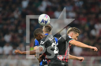 2022-09-03 - Pierre Kalulu of Ac Milan during the Italian Serie A tootball match between Ac Milan and Fc Inter on 03 of September 2022 at Giuseppe Meazza _ San Siro Siro stadium in Milan, Italy. Photo Nderim Kaceli - AC MILAN VS INTER - FC INTERNAZIONALE - ITALIAN SERIE A - SOCCER