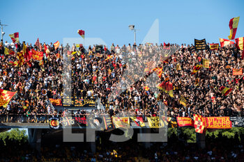 2022-09-11 - Lecce’s supporters during the Italian championship Serie A football match between US Lecce and AC Monza on September 11, 2022 at Stadio Via del Mare “Ettore Giardiniero” in Lecce, Italy - FOOTBALL - ITALIAN CHAMP - LECCE V MONZA - ITALIAN SERIE A - SOCCER