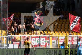 2022-09-11 - Monza’s supporters during the Italian championship Serie A football match between US Lecce and AC Monza on September 11, 2022 at Stadio Via del Mare “Ettore Giardiniero” in Lecce, Italy - FOOTBALL - ITALIAN CHAMP - LECCE V MONZA - ITALIAN SERIE A - SOCCER