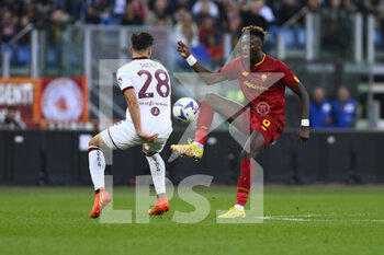 2022-11-13 - Tammy Abraham of A.S. Roma during the 15th day of the Serie A Championship between A.S. Roma vs Torino F.C. on November 13, 2022 at the Stadio Olimpico, Rome, Italy. - AS ROMA VS TORINO FC - ITALIAN SERIE A - SOCCER