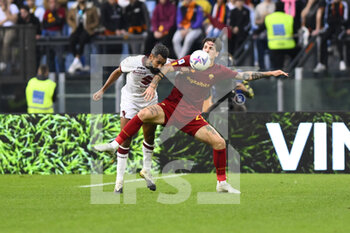 2022-11-13 - Nicolo' Zaniolo of A.S. Roma and Koffi Djidji of Torino F.C. during the 15th day of the Serie A Championship between A.S. Roma vs Torino F.C. on November 13, 2022 at the Stadio Olimpico, Rome, Italy. - AS ROMA VS TORINO FC - ITALIAN SERIE A - SOCCER