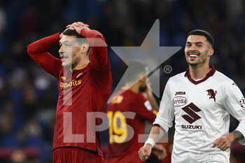2022-11-13 - Andrea Belotti of A.S. Roma during the 15th day of the Serie A Championship between A.S. Roma vs Torino F.C. on November 13, 2022 at the Stadio Olimpico, Rome, Italy. - AS ROMA VS TORINO FC - ITALIAN SERIE A - SOCCER