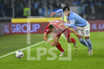 2022-11-10 - Matteo Cancellieri of S.S. LAZIO and Carlos Augusto of A.C. Monza during the 14th day of the Serie A Championship between S.S. Lazio vs A.C. Monza on November 10, 2022 at the Stadio Olimpico in Rome, Italy. - SS LAZIO VS AC MONZA - ITALIAN SERIE A - SOCCER