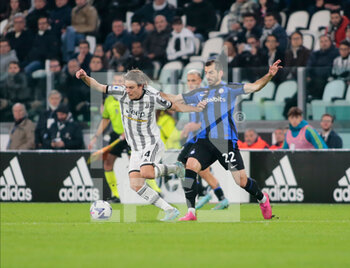 2022-11-06 - Henrikh Mkhitaryan of Fc Inter and Nicolo Faggioli of Juventus Fc during the Italian Serie A, football match between Juventus Fc and Inter Fc, on 06 November 2022, at Allianz Stadium, Turin, Italy  Photo Nderim Kaceli - JUVENTUS FC VS INTER - FC INTERNAZIONALE - ITALIAN SERIE A - SOCCER