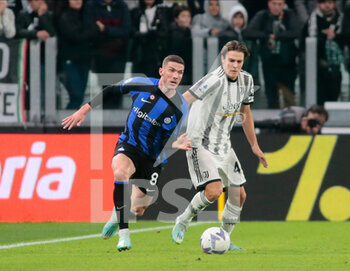 2022-11-06 - Robin Gosens of Fc Inter and Nicolo Faggioli of Juventus Fc during the Italian Serie A, football match between Juventus Fc and Inter Fc, on 06 November 2022, at Allianz Stadium, Turin, Italy  Photo Nderim Kaceli - JUVENTUS FC VS INTER - FC INTERNAZIONALE - ITALIAN SERIE A - SOCCER