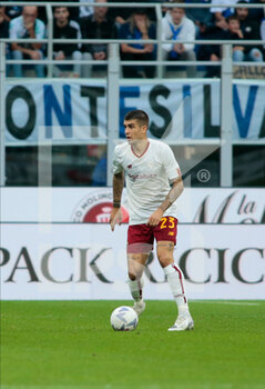 2022-10-01 - Gianluca Mancini of As Roma during the Italian Serie A, Football match between Fc Inter and As Roma on October 1, 2022 at San Siro Stadium, Milan, Italy. Photo Nderim Kaceli - INTER - FC INTERNAZIONALE VS AS ROMA - ITALIAN SERIE A - SOCCER
