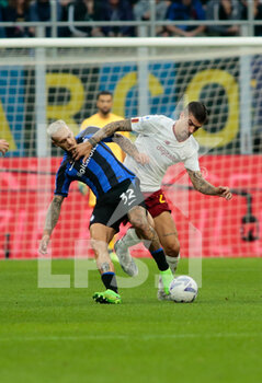 2022-10-01 - Paulo Dybala of As Roma and Federico Di Marco of Fc Inter during the Italian Serie A, Football match between Fc Inter and As Roma on October 1, 2022 at San Siro Stadium, Milan, Italy. Photo Nderim Kaceli - INTER - FC INTERNAZIONALE VS AS ROMA - ITALIAN SERIE A - SOCCER