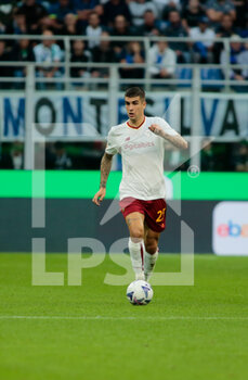2022-10-01 - Gianluca Mancini of As Roma during the Italian Serie A, Football match between Fc Inter and As Roma on October 1, 2022 at San Siro Stadium, Milan, Italy. Photo Nderim Kaceli - INTER - FC INTERNAZIONALE VS AS ROMA - ITALIAN SERIE A - SOCCER