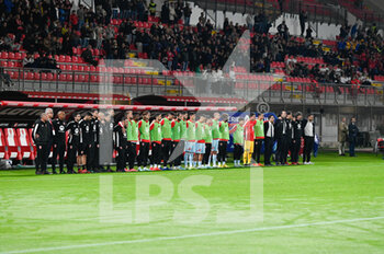 2022-10-31 - minute of silence during the Italian Serie A tootball match between AC Monza and Bologna FC serie A match on October 31, 2022 at U-Power Stadium stadium in Monza, Italy. Credit: Tiziano Ballabio - AC MONZA VS BOLOGNA FC - ITALIAN SERIE A - SOCCER