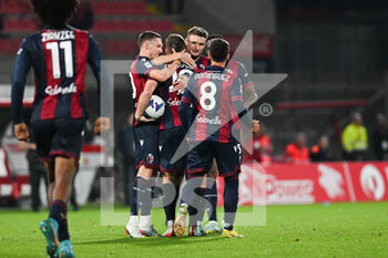 2022-10-31 - Team Bologna Fc celebrating after a goal during the Italian Serie A tootball match between AC Monza and Bologna FC serie A match on October 31, 2022 at U-Power Stadium stadium in Monza, Italy. Credit: Tiziano Ballabio - AC MONZA VS BOLOGNA FC - ITALIAN SERIE A - SOCCER