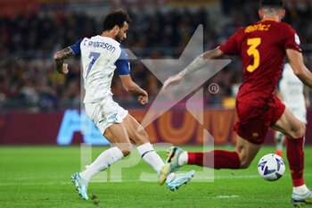 2022-11-06 - Felipe Anderson of Lazio scores 0-1 goal during the Italian championship Serie A football match between AS Roma and SS Lazio on November 6, 2022 at Stadio Olimpico in Rome, Italy - FOOTBALL - ITALIAN CHAMP - AS ROMA V SS LAZIO - ITALIAN SERIE A - SOCCER